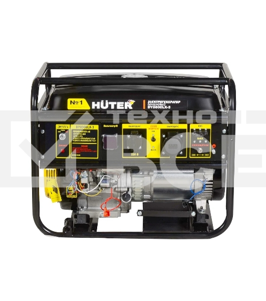 Электрогенератор бензиновый Huter DY8000LX-3, 7 кВт, 91 дБ, 74.8 кг