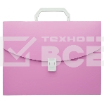 Портфель Бюрократ Pastel PASTPP01PINK 1 отдел. A4 пластик 0.7мм розовый, фото 1