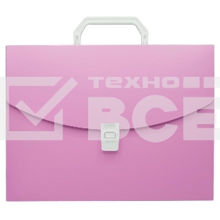 Портфель Бюрократ Pastel PASTPP01PINK 1 отдел. A4 пластик 0.7мм розовый