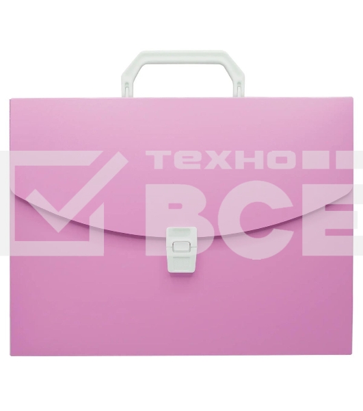 Портфель Бюрократ Pastel PASTPP01PINK 1 отдел. A4 пластик 0.7мм розовый