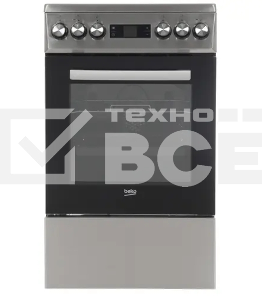 Плита электрическая Beko FSM57300GX черный, конфорок 4 шт, духовка 55 л, 50 см x 85 см x 60 см