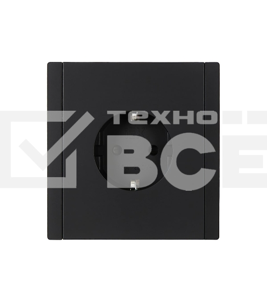 Розетка СП FORTE&PIANO FP113 16А с заземл. защ. шторки безвинт. крепл. черн. IEK FP-R14-16-1-K02
