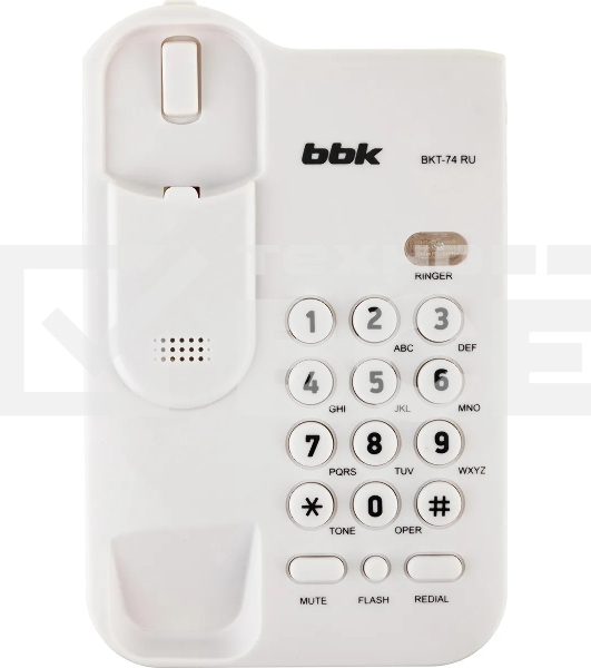 Телефон проводной BBK BKT-74 RU белый