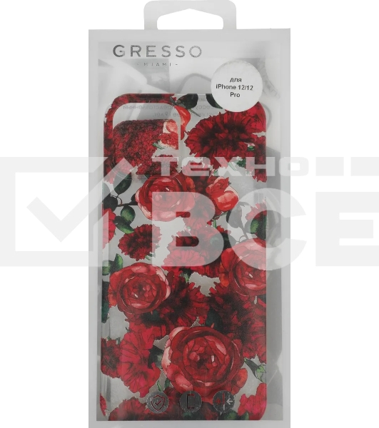 Чехол (клип-кейс) Gresso Air для Apple iPhone 12/12 Pro прозрачный/рисунок [gr17aaae9067]