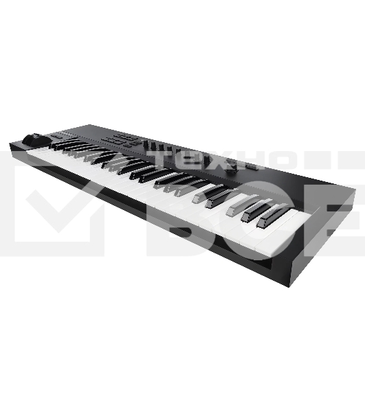 Клавиатура MIDI [25237] Native Instruments [KOMPLETE KONTROL A49] 49 клавиш, полувзвешенная, 8 ручек управления, колеса высоты тона и модуляции, 4-позиционный энкодер, OLED-дисплей, TRS-вход для педали, USB-порт