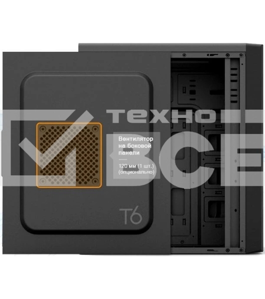 Компьютерный корпус Zalman ZM-T6 черный без БП ATX 1xUSB 2.0 1xUSB 3.0 audio bott PSU