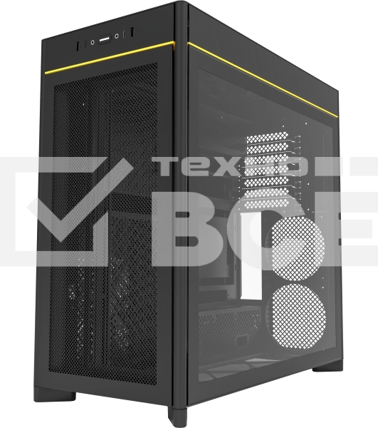 Компьютерный корпус Montech HS01 черный без БП ATX 2xUSB 3.0 1xUSB3.1 audio bott PSU