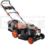 Газонокосилка бензиновая PATRIOT PT 52LS 512109024 Рабочий объем 200сс, мощность 6.5л.с., рабочая ширина 51 см, корпус сталь, регул. высоты 30-75мм прорезин. колеса 178-254мм, травосбор. 60л, фото 1