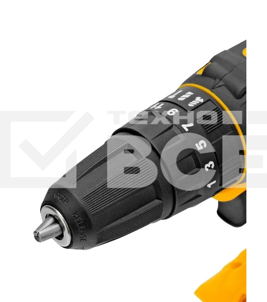 Дрель-шуруповерт Denzel CID-18-0, Аккумуляторная, 18В, Без АКБ и ЗУ, Ударная, Кейс