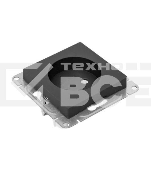 Розетка EKF UP1-SOB-100 СП Эпика 16А без заземл. без шторок механизм черный