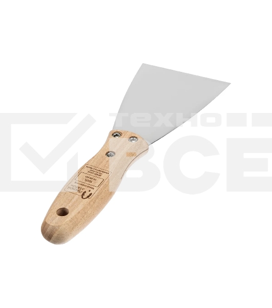 Шпательная лопатка Matrix из нержавеющей стали, 80 мм, буковая рукоятка, EFP