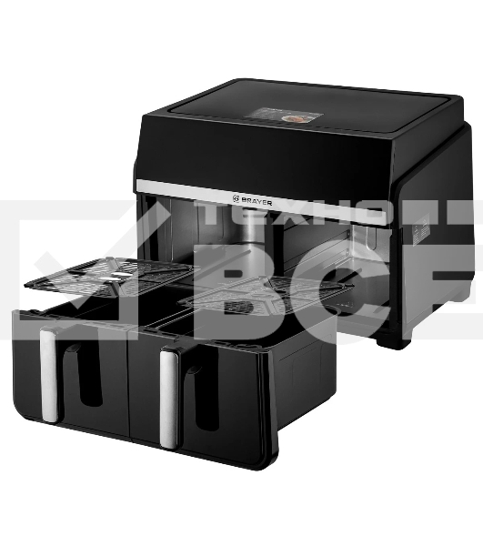 Аэрогриль BRAYER BR2050 черный, 2200 Вт, 10 л, сенсор, 8 программ