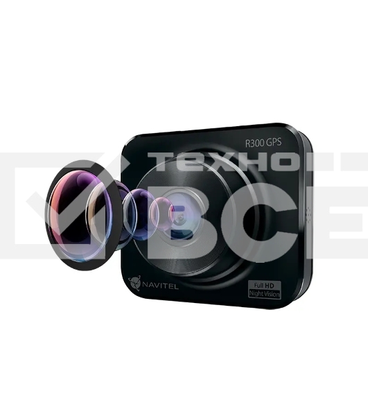 Видеорегистратор Navitel R300, 1920x1080, 2', GPS, G-сенсор, датчик движения, GPS-информатор