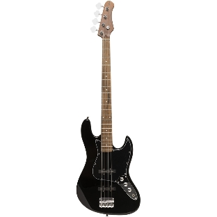 Бас-гитара STAGG SBJ-30 BLK 4-х струнная форма Jazz Bass, корпус павловния, гриф клен, накладка грифа палисандр, 20 ладов, мензура 867 мм, колки никелированные, бридж JB Classic, звукосниматели 2xJB, регуляторы 2x громкости, 1x тона, цвет черный
