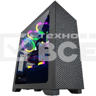 Компьютерный корпус Azza Hive черный без БП ATX 8x120mm 5x140mm 2xUSB2.0 1xUSB3.0 audio bott PSU