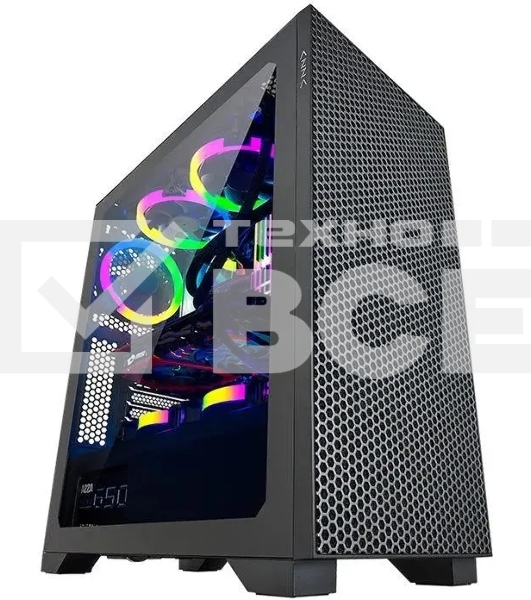 Компьютерный корпус Azza Hive черный без БП ATX 8x120mm 5x140mm 2xUSB2.0 1xUSB3.0 audio bott PSU