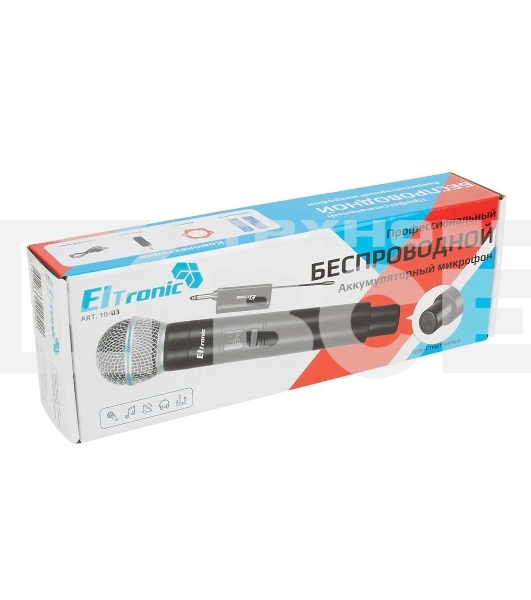 Микрофон караоке ELTRONIC беспроводной 10-03 (черный)