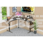 Стол для компьютера Cactus угловой подъемный столешница МДФ черный каркас черный 1600х1400х720х1180 мм (CS-EDXL-BBK), фото18