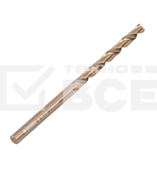 Сверло по металлу Denzel 3,8 мм, HSS Co-8%