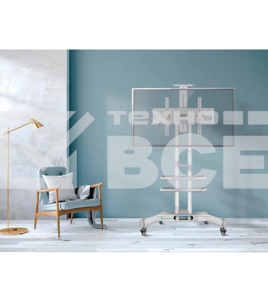 Стойка для телевизора с кронштейном ONKRON TS1552 40'-70', мобильная, белый