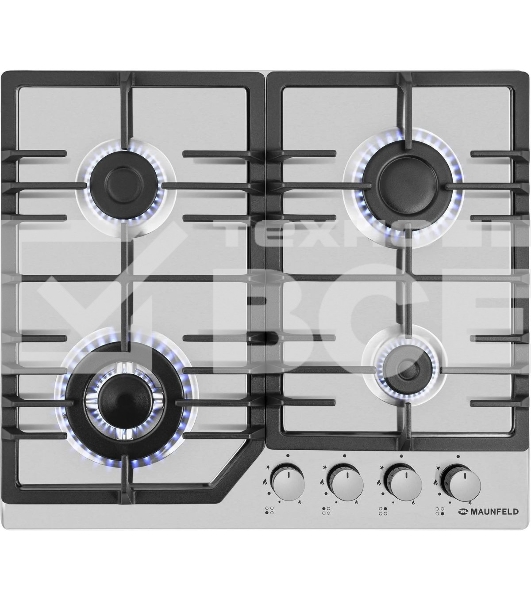 Газовая варочная панель Maunfeld EGHS.64.43CS/G, 4 конфорки, нержавеющая сталь, серебристый