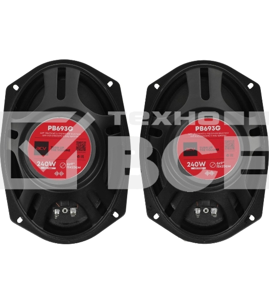 Колонки автомобильные ACV PB-693G 240Вт 88дБ 4Ом 16x23см (6x9дюйм) (ком.:2кол.) коаксиальные трехполосные