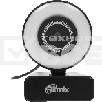 Веб-камера Ritmix RVC-250 2592x1944, 30 кадр/с, USB Type-A, микрофон, автоматическая фокусировка, универсальное крепление, фото 1