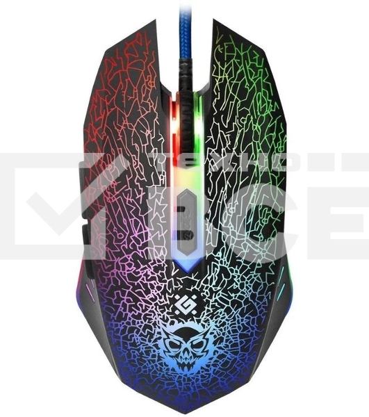 Мышь проводная Defender Shock GM-110L черный, 3200 dpi, USB, кнопки - 6