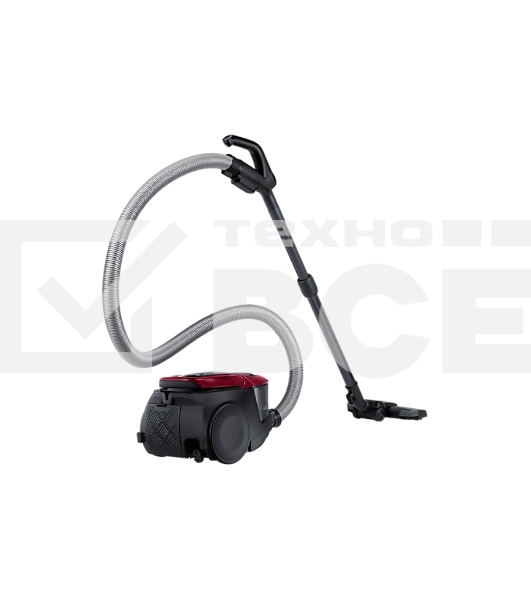 Пылесос Samsung VC18M31A0HP бордовый/черный, 380/1800 Вт, уборка сухая, пылесборник контейнер 2 л