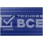 Накопитель  Samsung External SSD T7 Shield, 2TB, Type C-to-C/A, USB 3.2 Gen2, R/W 1050/1000MB/s, IP65, 88x59x13mm, 98g, Blue (12 мес.), фото 1