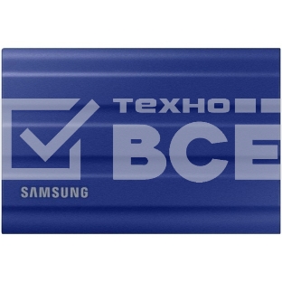 Накопитель  Samsung External SSD T7 Shield, 2TB, Type C-to-C/A, USB 3.2 Gen2, R/W 1050/1000MB/s, IP65, 88x59x13mm, 98g, Blue (12 мес.)