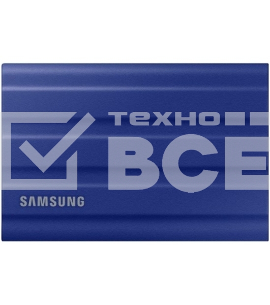 Накопитель  Samsung External SSD T7 Shield, 2TB, Type C-to-C/A, USB 3.2 Gen2, R/W 1050/1000MB/s, IP65, 88x59x13mm, 98g, Blue (12 мес.)