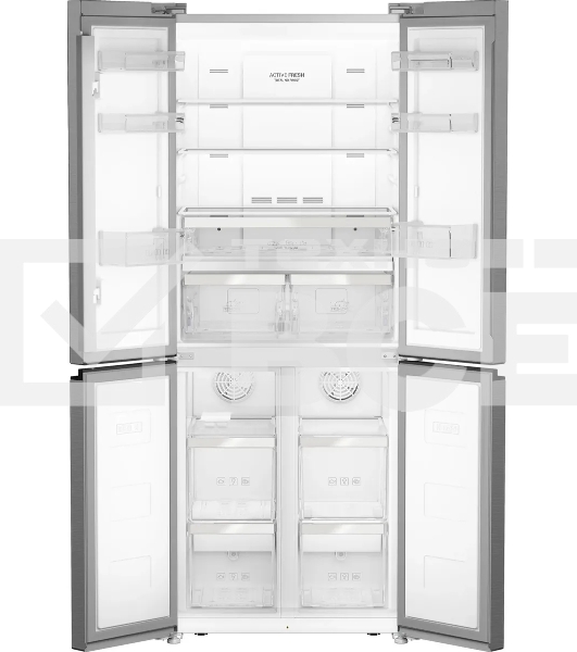 Холодильник Hotpoint HFP4 480I X нержавеющая сталь трёхкамерный 300/150л морозилка снизу, No Frost