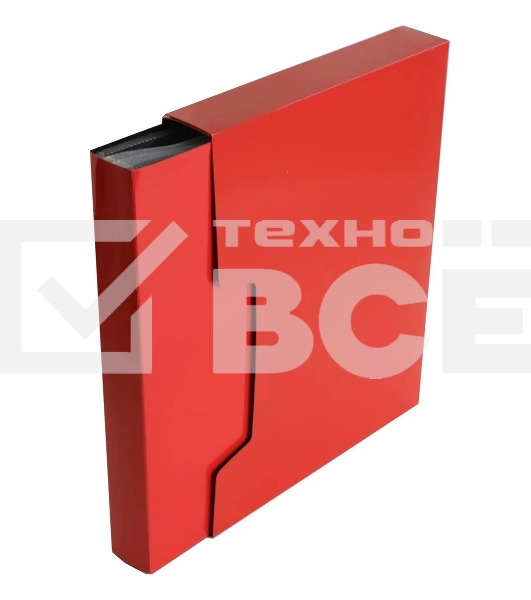 Папка с 80 прозр.вклад. Бюрократ DeLuxe DLVBOX80RED A4 пластик 0.7мм красный в коробе