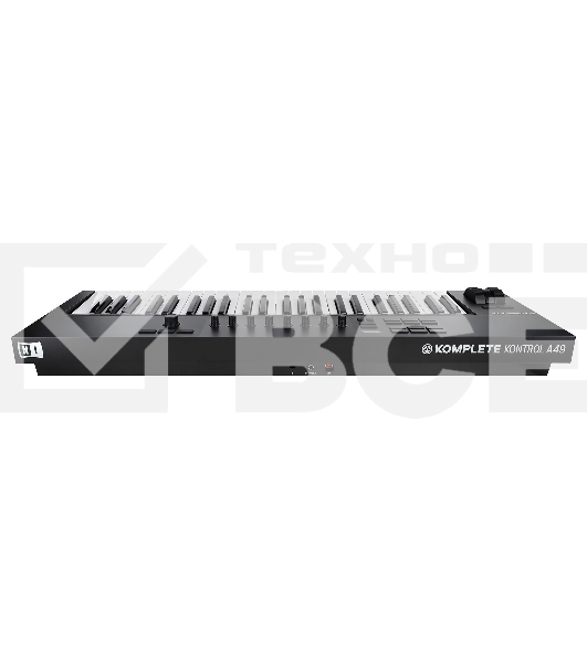 Клавиатура MIDI [25237] Native Instruments [KOMPLETE KONTROL A49] 49 клавиш, полувзвешенная, 8 ручек управления, колеса высоты тона и модуляции, 4-позиционный энкодер, OLED-дисплей, TRS-вход для педали, USB-порт