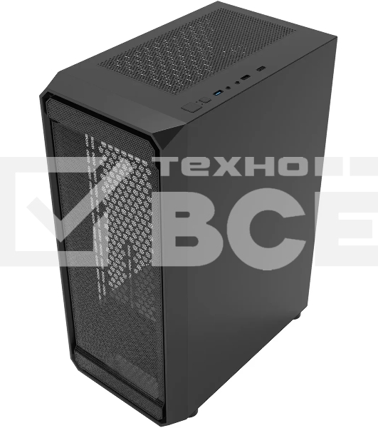 Компьютерный корпус Bloody BD-CC114 черный без БП ATX 8x120мм 1xUSB 2.0 1xUSB 3.0 audio bott PSU