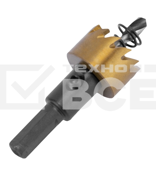 Коронка по металлу Denzel HSS, 22 мм, нитридтитановое покрытие