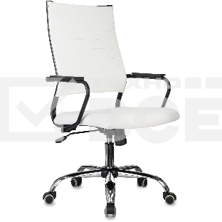 Кресло руководителя Бюрократ CH BALANCE SL Line белый экокожа крестов. металл хром