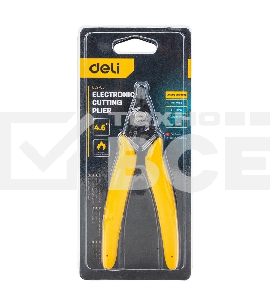 Кусачки Deli DL2705 130мм, сталь CrV, пластиковая ручка