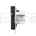 Розетка EKF UP1-SOB-100 СП Эпика 16А без заземл. без шторок механизм черный, фото4