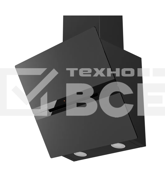 Наклонная вытяжка Kuppersberg/Наклонная вытяжка Kuppersberg, 60 см, High-Tech, таймер, периметральное всасывание, обратный клапан, сенсорное управление, 3 скорости + турборежим, макс. Производительность 1180 м3/ч, уровень шума 56 дБ, цвет черный