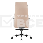 Кресло руководителя Бюрократ _JONS/BEIGE бежевый, кожа, крестовина алюминий, фото4