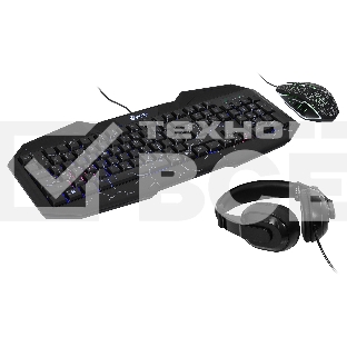 Игровой комплект Oklick HS-HKM100G черный 2.2м мониторы оголовье