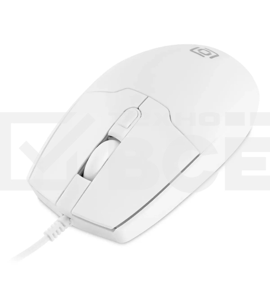 Мышь проводная Oklick 147M белый, 2000 dpi, USB, кнопки - 4