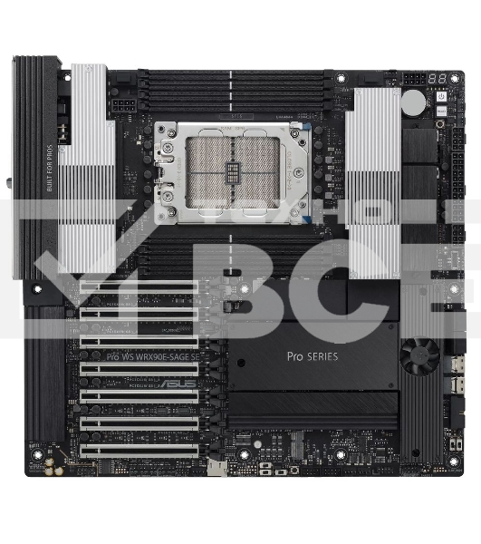 Материнская плата ASUS Pro WS WRX90E-SAGE SE, sTR5, AMD WRX90, 8xDDR5, 4xSATA, 4xM.2, 6xPCI-E 5.0 x16, 1xPCI-E 5.0 x8, 1xVGA, 2xMiniDP, 3x 10Gb LAN, 6xUSB-A 3.2 Gen 2, 1xUSB-A 2.0, 2xUSB-C USB4, 2x3.5 мм, 5.1, SSI EEB