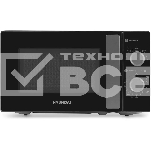 Микроволновая печь Hyundai HYM-M2091 черный, 20 л, 700 Вт, переключатели - поворотный механизм