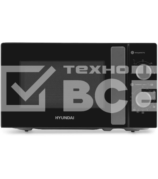 Микроволновая печь Hyundai HYM-M2091 черный, 20 л, 700 Вт, переключатели - поворотный механизм