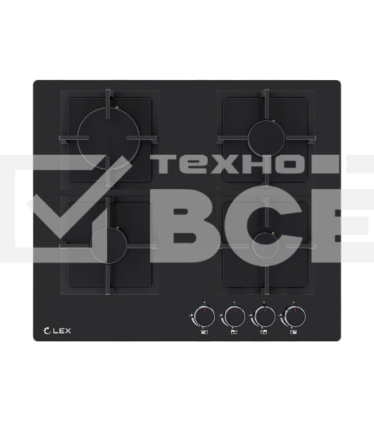 Газовая варочная поверхность LEX GVG 644A BBL независимая, черный