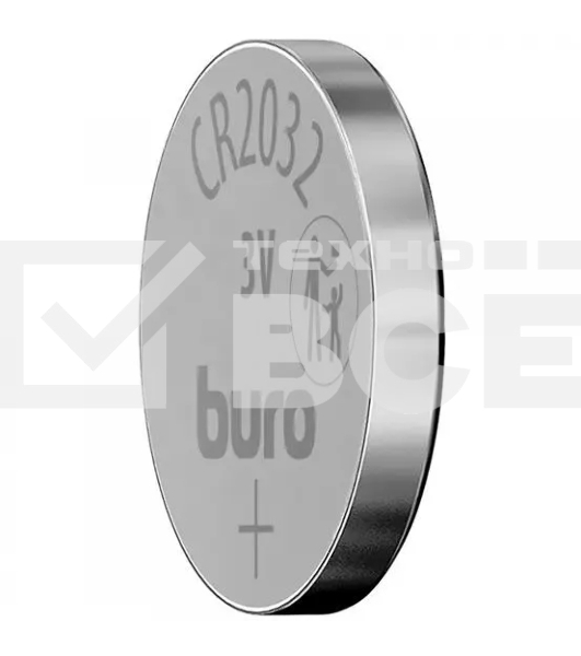 Батарея Buro Lithium CR2032 (1шт) блистер, 3 В