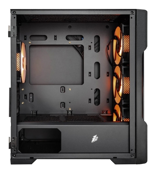 Компьютерный корпус 1STPLAYER TRILOBITE T3 ARGb черный mATX 4x120мм ARGb fans T3-BK-4F7